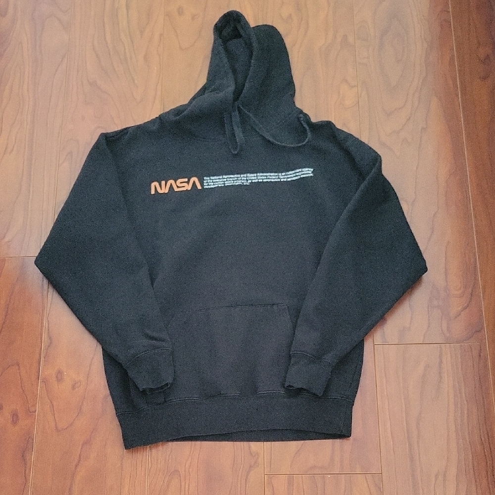 NASA Graphic Black Hoodie Sweatshirt
